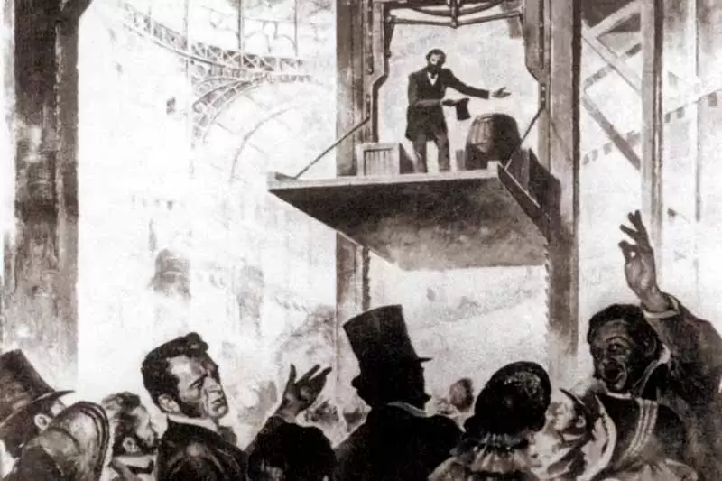 Кто изобрёл лифт: Элайша-Отис-в-Париже