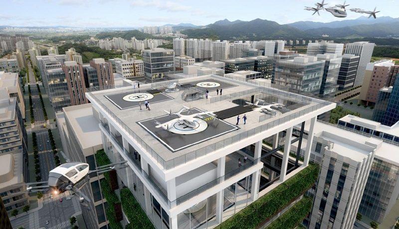 Hyundai Elevator построит вертопорт на крыше для городских аэротакси