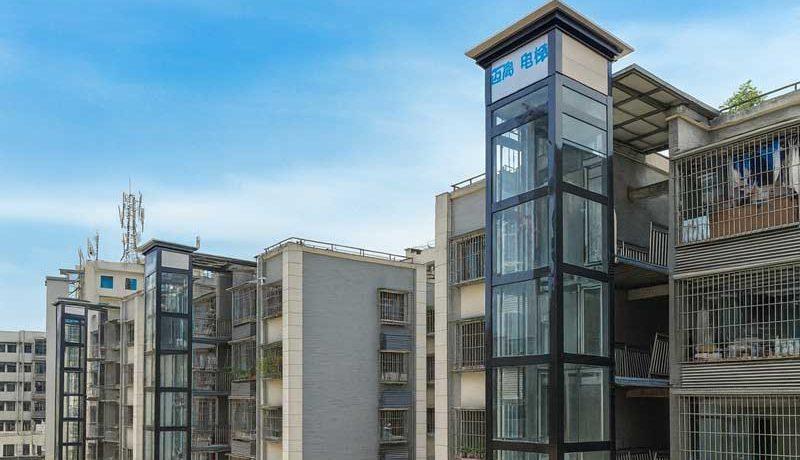 Установка лифтов в старых домах Китая