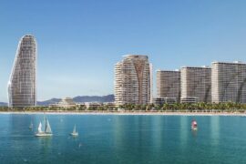 Морський курортний комплекс Petra Group у Батумі, який обладнають ліфтами Mitsubishi — візуалізація проєкту