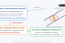 Система штучного інтелекту для моніторингу безпеки ескалаторів у метро Пусана